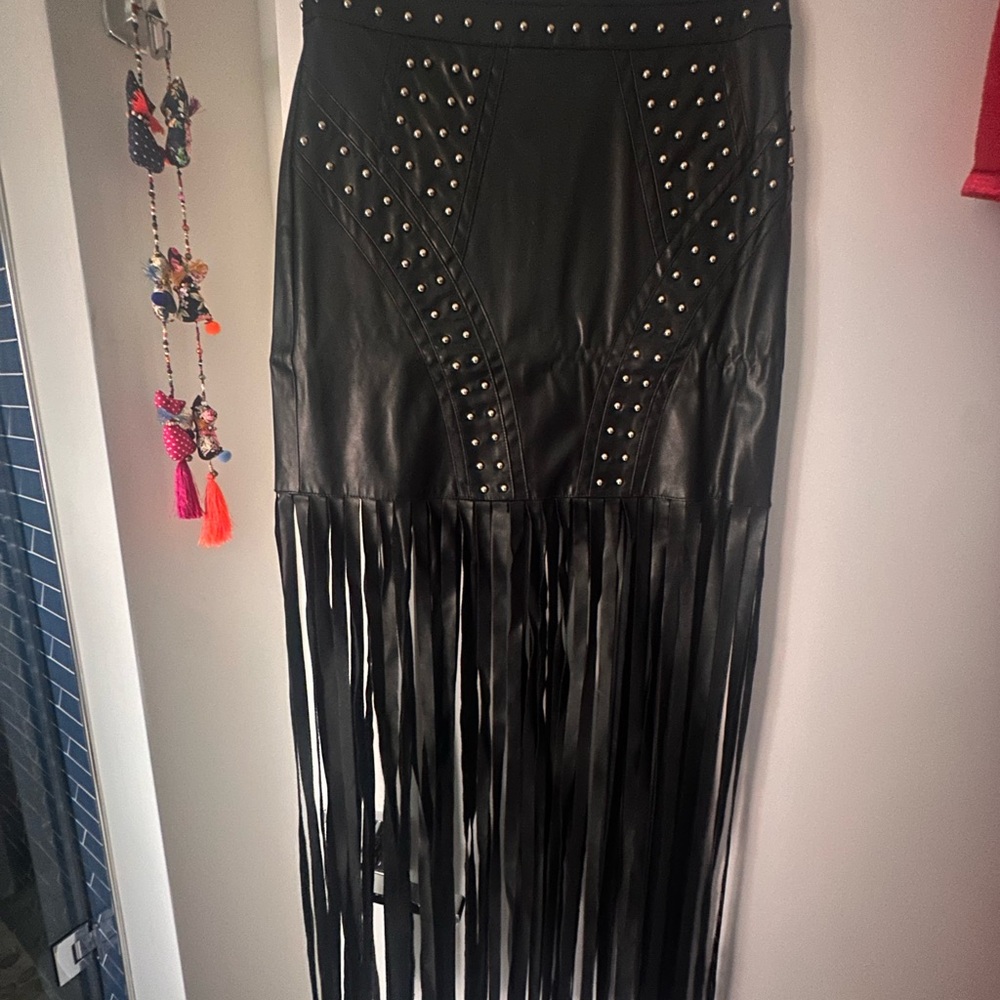 Marciano Black Studded Maxi Skirt